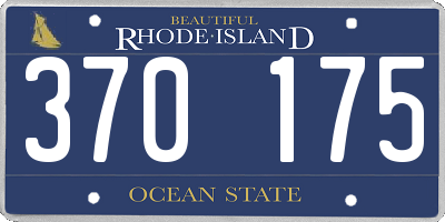 RI license plate 370175
