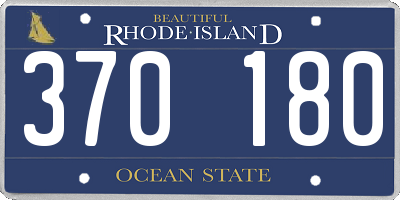 RI license plate 370180