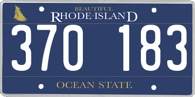 RI license plate 370183