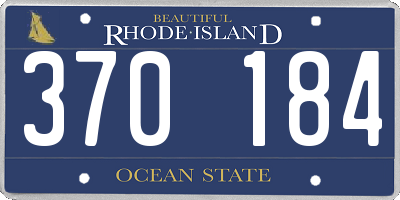 RI license plate 370184