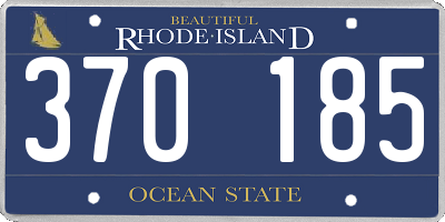 RI license plate 370185