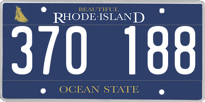 RI license plate 370188