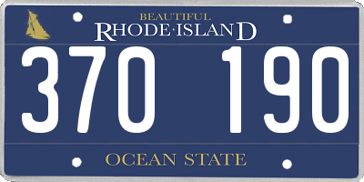 RI license plate 370190