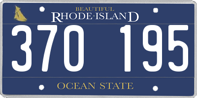 RI license plate 370195