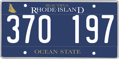 RI license plate 370197