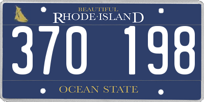 RI license plate 370198