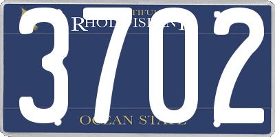 RI license plate 3702