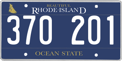 RI license plate 370201