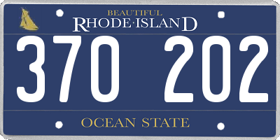 RI license plate 370202