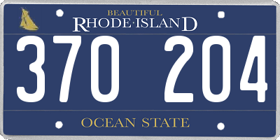 RI license plate 370204