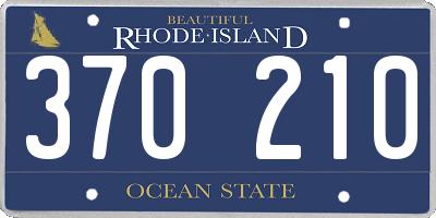 RI license plate 370210