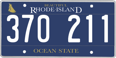 RI license plate 370211