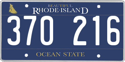 RI license plate 370216