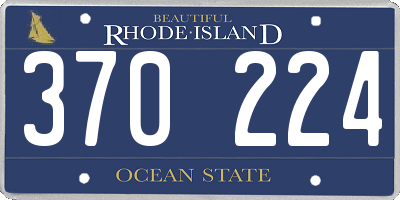 RI license plate 370224