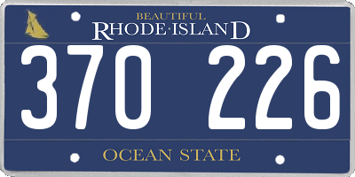 RI license plate 370226