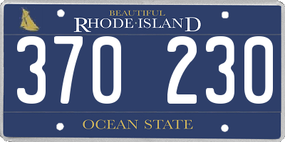 RI license plate 370230