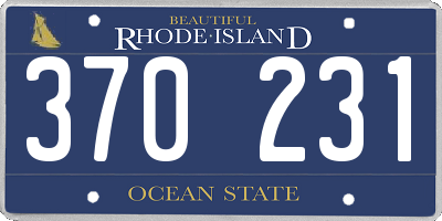 RI license plate 370231