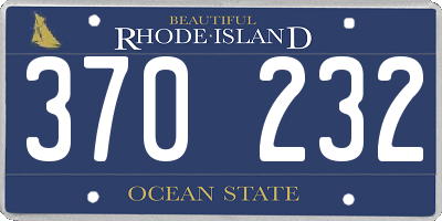 RI license plate 370232