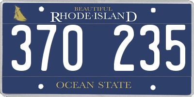 RI license plate 370235