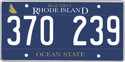 RI license plate 370239