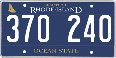 RI license plate 370240