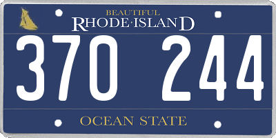 RI license plate 370244