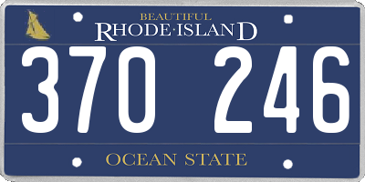 RI license plate 370246