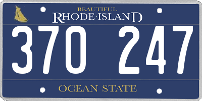 RI license plate 370247