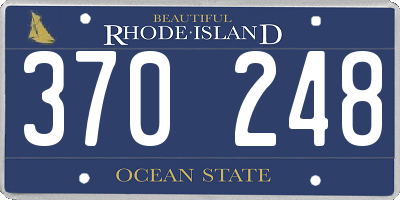 RI license plate 370248
