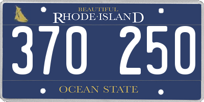 RI license plate 370250