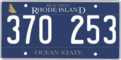 RI license plate 370253