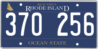 RI license plate 370256