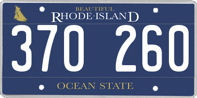 RI license plate 370260