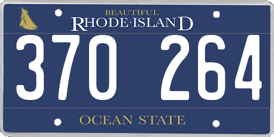 RI license plate 370264