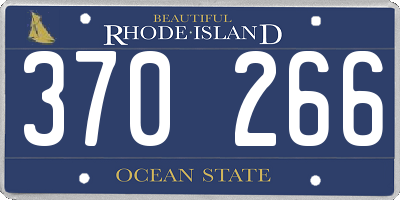 RI license plate 370266
