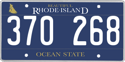 RI license plate 370268