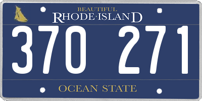 RI license plate 370271