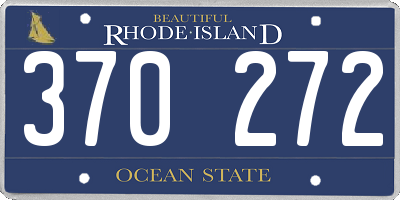 RI license plate 370272