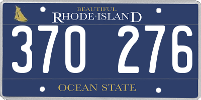 RI license plate 370276