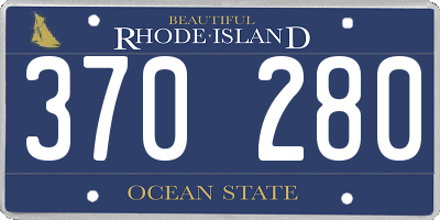RI license plate 370280