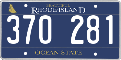 RI license plate 370281