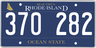 RI license plate 370282