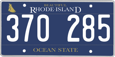 RI license plate 370285