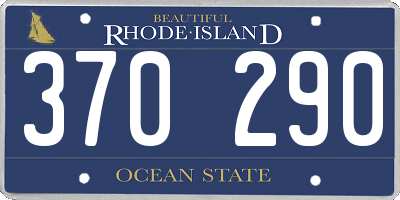 RI license plate 370290