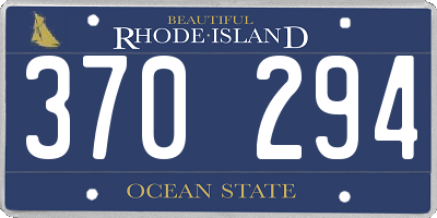 RI license plate 370294