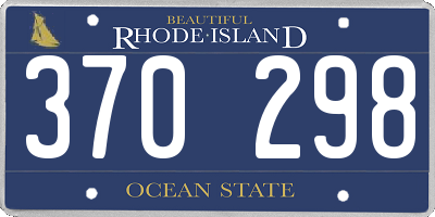 RI license plate 370298