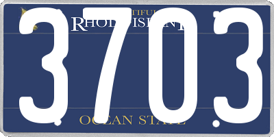 RI license plate 3703