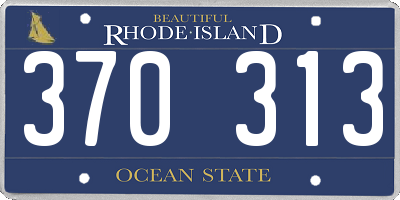 RI license plate 370313