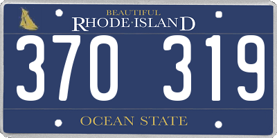 RI license plate 370319