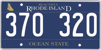 RI license plate 370320